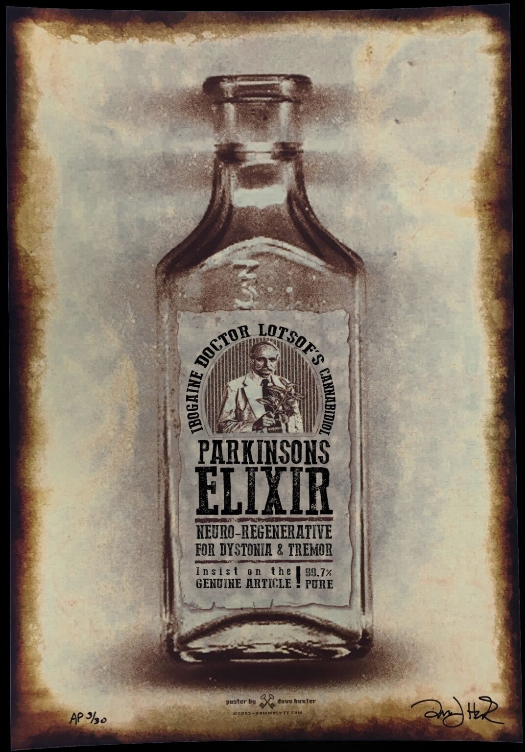 Historic Parkinson's Elixir poster artwork
